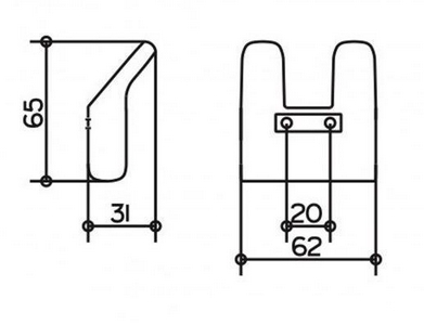 Крючок двойной (цв. хром),  ZZ Keuco Moll 12713 010000