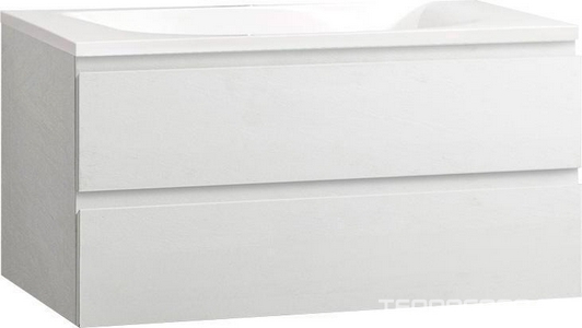 База под раковину подвесная с двумя выкатными ящиками,100x50x50см, без раковины, (цв.Bianco Ghiaccio),  ZZ Cezares Molveno MOLVENO-100-2C-SO-BG
