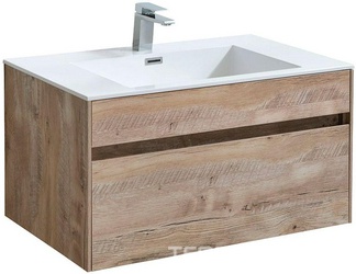 База под раковину подвесная, 1 выкатной ящик, 794х476хh435мм, без раковины, (цв.N.Wood), Chiara XX