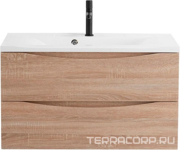 База под раковину подвесная с двумя выкатными ящиками, 1000х445х500мм, (цв. Rovere Bianco),  ZZ BelBagno Marino MARINO-1000-2C-SO-WO-P