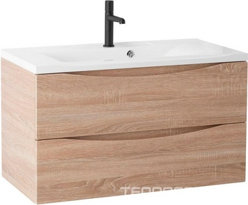 База под раковину подвесная с двумя выкатными ящиками, 1000х445х500мм, (цв. Rovere Bianco),  ZZ BelBagno Marino MARINO-1000-2C-SO-WO-P