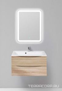 База под раковину подвесная с двумя выкатными ящиками, 1000х445х500мм, (цв. Rovere Bianco),  ZZ BelBagno Marino MARINO-1000-2C-SO-WO-P