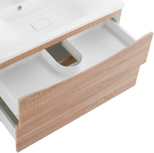 База под раковину подвесная с двумя выкатными ящиками, 1000х445х500мм, (цв. Rovere Bianco),  ZZ BelBagno Marino MARINO-1000-2C-SO-WO-P