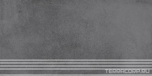 Ступени Kerama Marazzi Мирабо Ступень  серый темный обрезной  30x60 Серый 