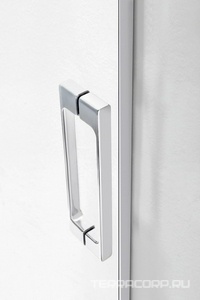 Штора на ванну, 2 сдвижных стекла, 190(188-190)хh145см, (вход 81см), установка в нишу, (проф.цв.хром, стекло 6мм прозр.),  ZZ Cezares Tandem-Soft TANDEM-SOFT-VF-2-190/145-C-Cr-IV