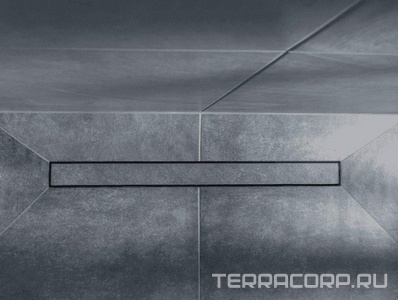 Дренажн.канал 650мм, готов.компл, сифон d50 выход вбок, затвор (сухой/гидро), 2х стор.вставка цв.матов хром/под плитку, CFL ZZ Bettoserb Confluo Frameless Line 13701231-NEW