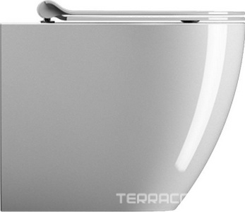 Унитаз напольный, пристенный 360х550мм, безободковый, монтаж со скрыт в стене бачком, без сиденья, без креплений к полу арт.FVB,  ZZ GSI Pura 881011