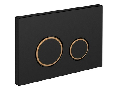 Кнопка  для инсталляции Cersanit  пластик черный матовый с рамкой, арт. 63534, ZZ Cersanit TWINS 63534