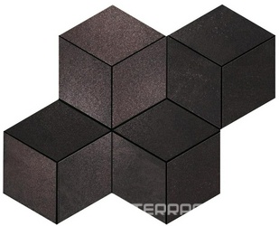 Керамогранит Atlas Concorde Italy Blaze  Iron Mosaico Esagono Lapp 30x35 Черный 