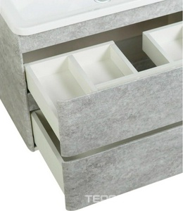 База под раковину подвесная с двумя выкатными ящиками, 800х455хh570мм, без раковины, (цв.Cemento Verona Grigio),  ZZ BelBagno Albano ALBANO-800-2C-SO-CVG