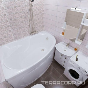 Ванна акрилованя Triton Изабель R (правая) асимметричная, 170х100 см, каркас в компл., без слива-перелива, панелей, цв. белый, ZZ Triton изабель 48747/44533 (Щ0000048747 +каркас)