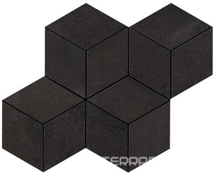 Керамогранит Atlas Concorde Italy Blaze  Iron Mosaico Esagono Matt 30x35 Черный 