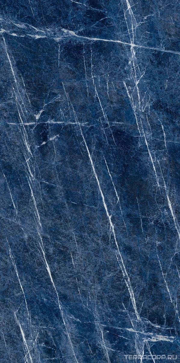 Керамогранит Ariostea Ultra Marmi Sodalite Blu Lucidato (Shiny) Block A 6 mm 150x300 Голубой, фото 4