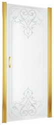 Дверь в нишу EP ARTDECO D1, 90x200 см, профиль золото, рисунок прозрачный стекло матовое(С ПОКРЫТИЕМ), правая ZZ