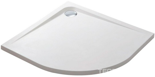 Поддон из камня 900х900х40 мм, 1/4 круга, с сифоном Ф90 с гидрозатвором, цвет белый матовый, XX