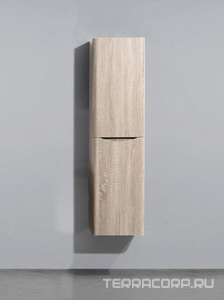 Шкаф подвесной с двумя распашными дверцами, ПЕТЛИ СПРАВА, две полки внутри, 350х350хh1700мм, (цв.Rovere Bianco),  ZZ BelBagno Ancona ANCONA-N-1700-2A-SC-WO-R