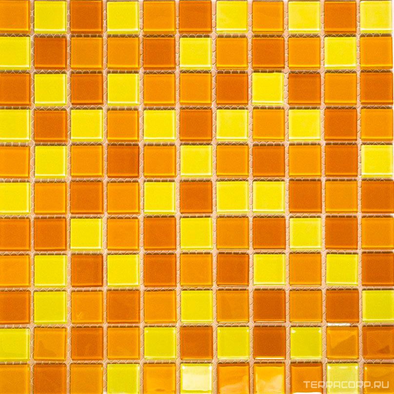 Мозаика Мастера Керамики Glass Мозаика FA011,013,015 (чип 25x25) 30х30 Бежевый, фото 3
