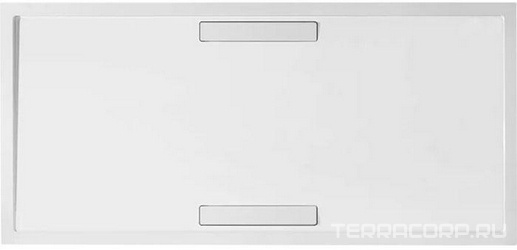 Поддон д/душа прямоуг.1600х900хh18/100мм, двойной сифон в комплекте, ножки, опора, уплотнитель в компл., (кварил, цв.белый глянц.), Squaro ZZ