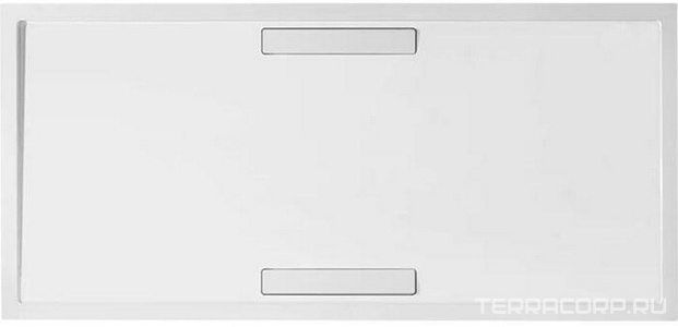 Поддон д/душа прямоуг.1600х900хh18/100мм, двойной сифон в комплекте, ножки, опора, уплотнитель в компл., (кварил, цв.белый глянц.),  ZZ Villeroy & Boch Squaro UDQ1690SQR2V-01