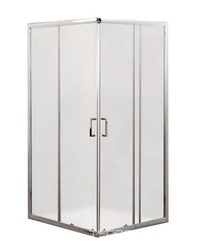 Душевой уголок 900(750-900)х900(750-900)хh1900мм, слдвижные двери, квадрат, (стекло матовое 5мм, фурн.цв.хром), Unique ZZ