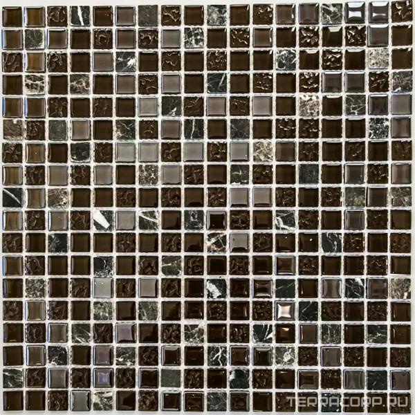 Мозаика Bonaparte Мозаика стеклянная с камнем Alana (15x15x4) 30x30 Комбинированный, фото 2