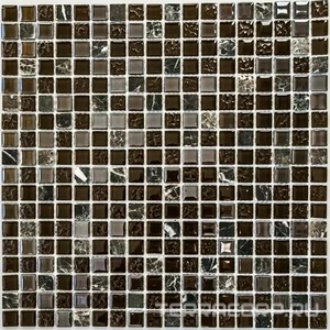 Мозаика Bonaparte Мозаика стеклянная с камнем Alana (15x15x4) 30x30 Комбинированный 