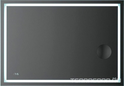 Зеркало , 100 см, с контурной Led-подсветкой, часами и косметическим зеркалом, ZZ AMPM Gem M91AMOX1003WG