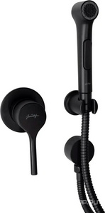 Гигиенический душ (лейка с кнопкой+шланг+держатель), цв. черный ZZ Jacob Delafon Elate E24610-BL