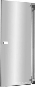 Дверь распашная для ниши, DX петли справа (96,5/105хh195см, стекло 6мм, GL прозр. c покрыт. High Glass, фурн. 05 полир.алюмин) E-LITE ZZ Provex E-Lite 0005EN-R-05GL-HG