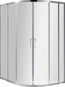 Душевой уголок (1080-1105)x(980-1005)х1, 1/4 круга, 2 сдвижные дверцы, (стекло прозрачное Idrorepellente 6мм, фурн.цв.хром),  ZZ Cezares Molveno MOLVENO-RH-22-110/100-C-Cr-IV