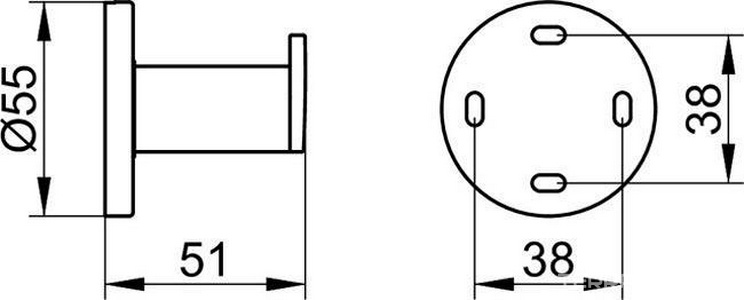 Крючок, (цв.черный матовый),  ZZ Keuco Plan 14914 370000