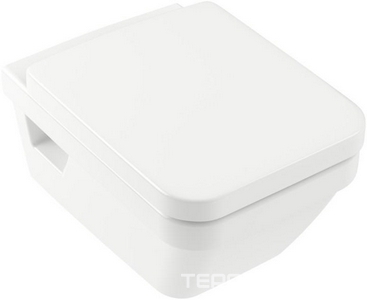 Унитаз подвесной, 370х530мм, в комплекте с сиденьем с функцией Quick Release и Soft Closing, прямоуг/модель, (цв. 01 белый),  ZZ Villeroy & Boch Architectura 5685HR01