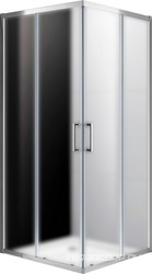 Душевой уголок 1000х1000хh1950мм, квадрат, (стекло рифленое Punto 6мм, фурн.цв.хром), Molveno ZZ