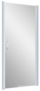 Дверь в нишу , 80x190 см, универсальное, профиль хром матовый, стекло прозрачное, с ПОКРЫТИЕМ BriteGuard, ZZ Vegas Glass EP ЕР 80 07 01 / BriteGuard