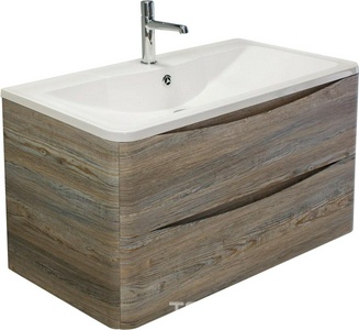 База под раковину подвесная с двумя выкатными ящиками, 800x455x525мм, без раковины, (цв.Pino Scania), Acqua ZZ BelBagno ACQUA ACQUA-800-2C-SO-PS