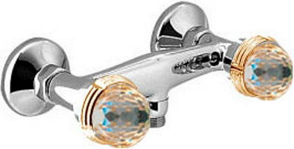 Смеситель для душа (цв. хром/золото),  ZZ 3M Okay Swarovski 4656 CD