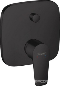 Смеситель для душа с переключателем, встраиваемый в стену, внешняя часть (БЕЗ внутр. части – Ibox арт. 01800180), (цв.матовый черный),  ZZ Hansgrohe Talis E 71745670