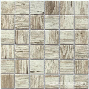 Мозаика Bonaparte Мозаика керамогранитная Wooden Light (48x48x6) 30,6x30,6 Комбинированный 
