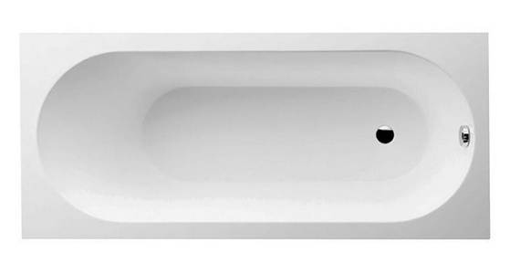 Ванна 1700х750хh450мм, (кварил цв.белый), без отверст.перелива, сверло, ножки пласт.h145-180мм в компл, (без удлинённого слива-перелива),  Villeroy & Boch Oberon UBQ170OBE2V-01