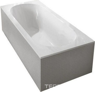 Ванна 1700х750хh450мм, (кварил цв.белый), без отверст.перелива, сверло, ножки пласт.h145-180мм в компл, (без удлинённого слива-перелива),  Villeroy & Boch Oberon UBQ170OBE2V-01