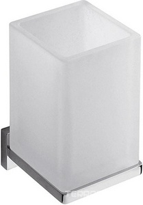 Стакан настенный, (стекло матовое/хром),  Colombo Look B1602.000