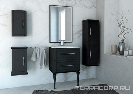 Ножки для шкафчика, комплект 2 штуки, высота 35 см, (цв.Nero grafite),  ZZ Cezares Tiffany 40387