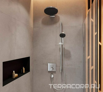 Верхний душ, лейка круглая 260мм, 1 тип струи, (цв. хром),  260 1jet EcoSmart ZZ Hansgrohe Pulsify 24141000