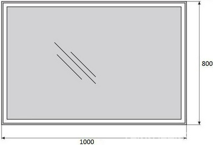 Зеркало 1000x30x800мм, реверс., с встроен.по периметру светильником, кнопочным выключателем, 12W, 220-240V, BelBagno ZZ BelBagno Универсал SPC-GRT-1000-800-LED-BTN