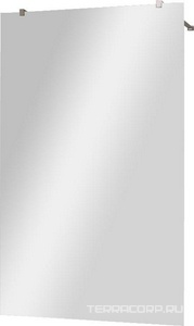 Душевая перегородка 1300хh1950мм, для 2-х стороннего входа, (стекло прозрачное 8мм, поперечные кронштейны 750-1050мм, фурнит. цв.хром),  ZZ Cezares Liberta LIBERTA-L-2-130-C-Cr