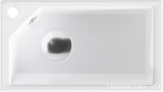 Раковина  XS MINI L 39х22 см с полотенцедержателем, цвет белый 1Marka Tiny У86733