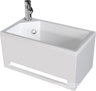 Раковина  XS MINI L 39х22 см с полотенцедержателем, цвет белый 1Marka Tiny У86733