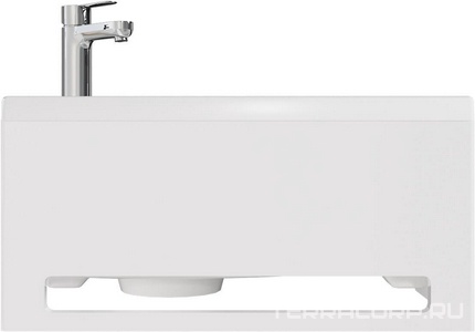 Раковина  XS MINI L 39х22 см с полотенцедержателем, цвет белый 1Marka Tiny У86733