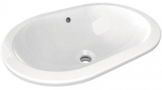 Раковина для установки под столешницу, круглая 480(405)х480(405)хh175мм, без отв. д/смес.,с переливом, шаблон, крепёж в комп.,  ZZ Ideal Standard Connect E505401