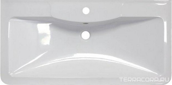 Раковина 900х455мм,с 1 отв.д/смесит., с переливом, (искусственный мрамор, цв.белый), Acqua ZZ BelBagno ACQUA BB900/455-LV-MR-ALR